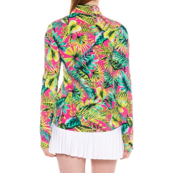 Tommy Bahama Printed L/S 1/2 Zip Neck Knit UPF 50 Golf Top Shirt S L XL NWT - Picture 2 of 4